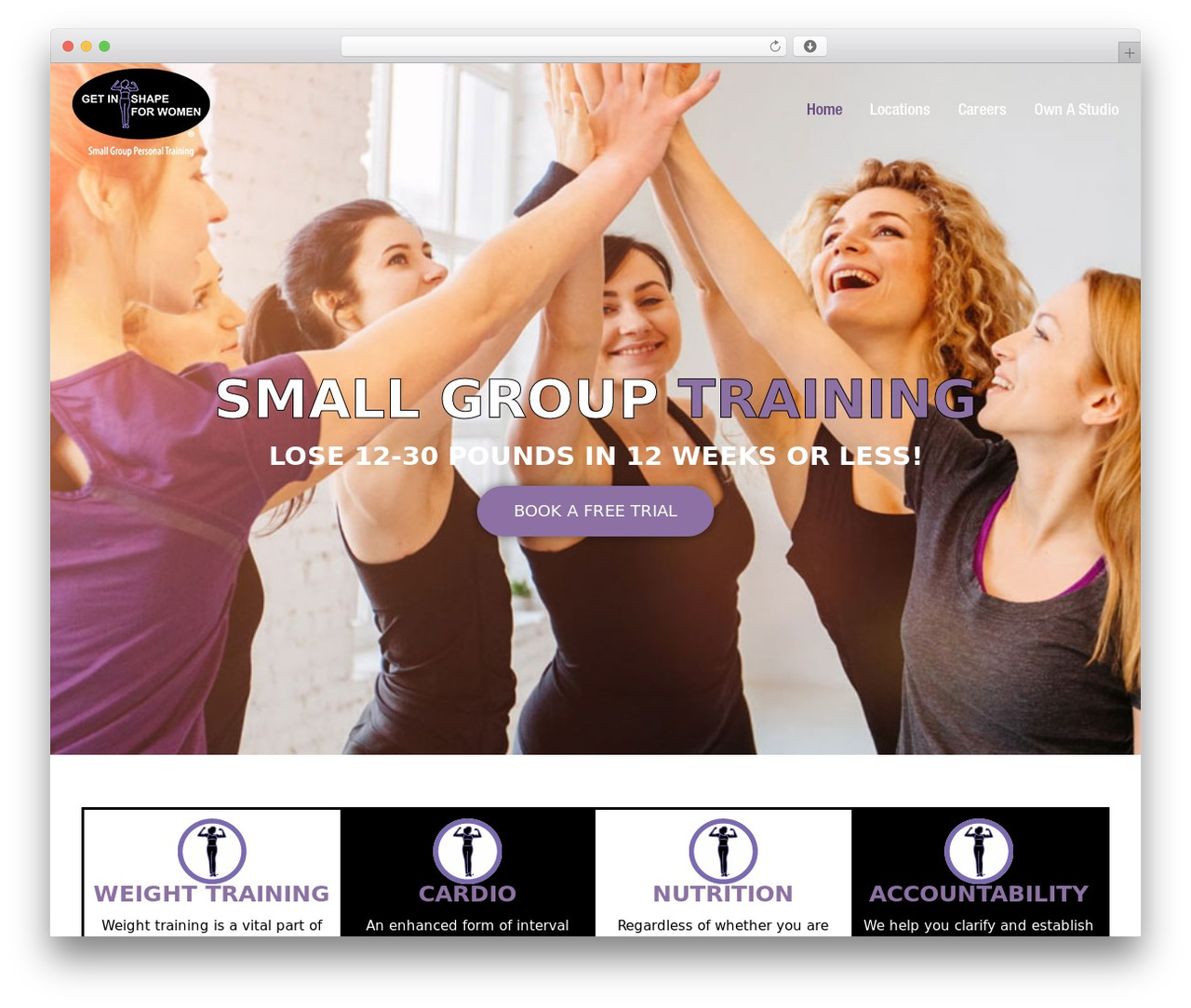 Lambda WP theme - getinshapeforwomen.com
