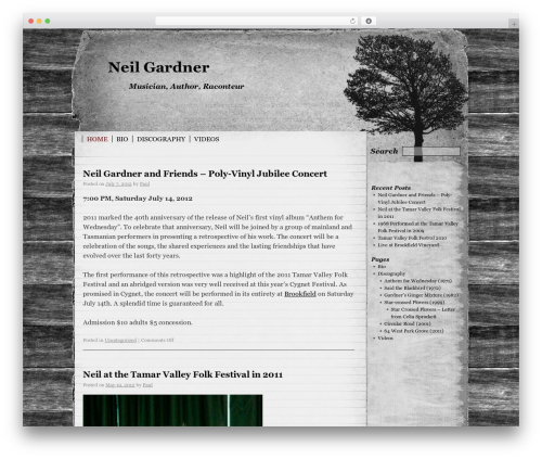 Theme WordPress Rustic - neil-gardner.com
