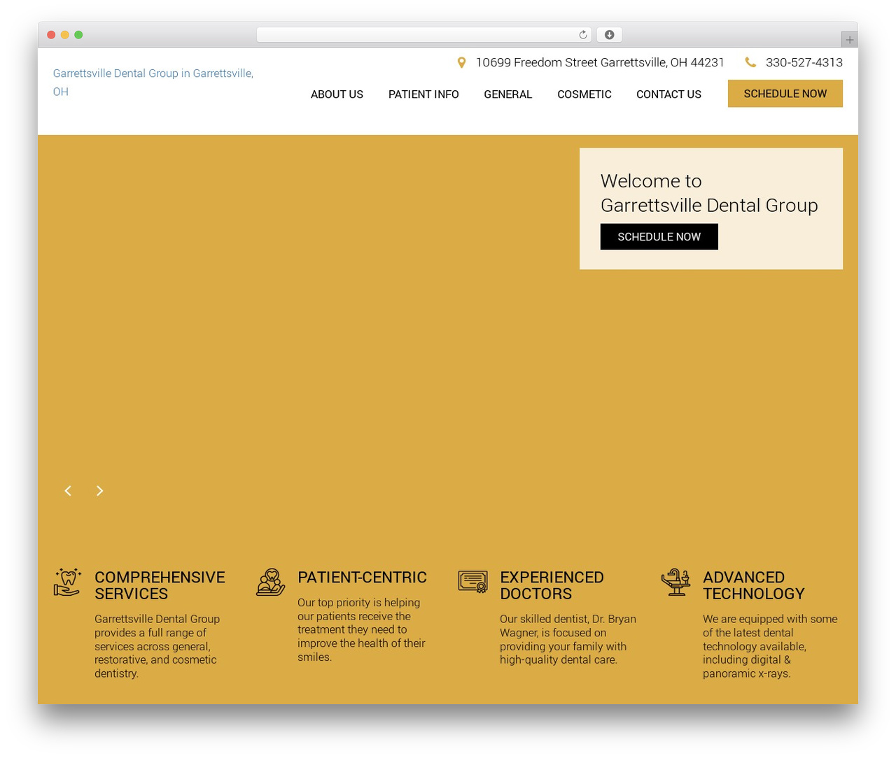 theme20 WordPress theme - garrettsvilledentalgroup.com