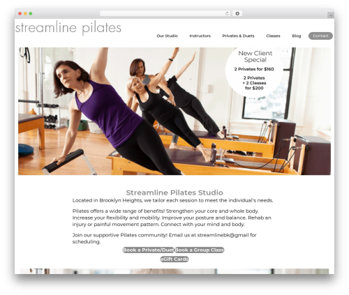 Bb sticky column WordPress plugin - streamlinepilates.com