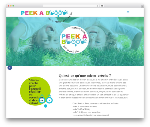 Divi WordPress theme - peekaboo-microcreche.fr