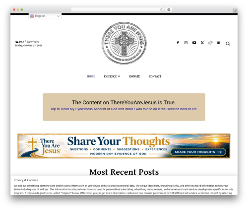Newspaper newspaper WordPress theme - thereyouarejesus.com