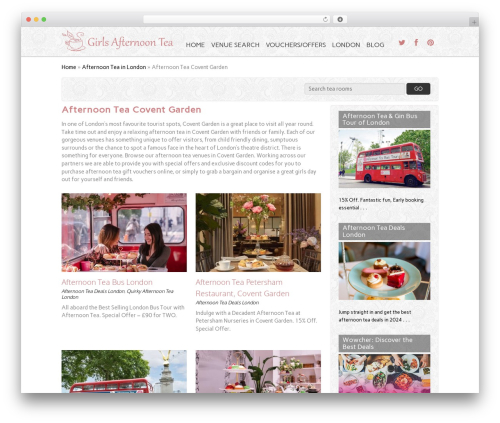 Slide WordPress theme design - girlsafternoontea.co.uk/location/afternoon-tea-covent-garden