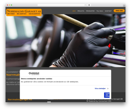 CMS cmsvrx system WordPress theme - norrmalmsgaraget.com