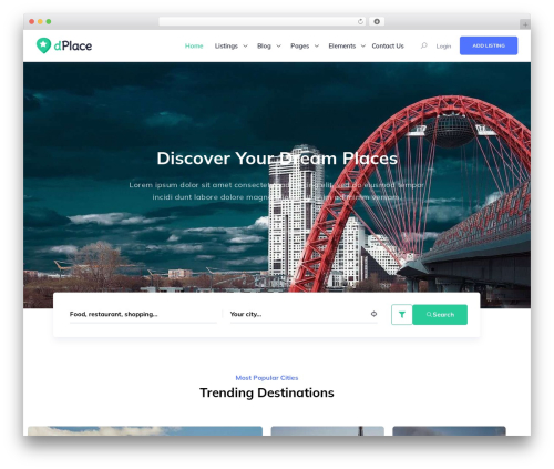 Directorist pricing plans WordPress plugin - demo.directorist.com/theme/dplace