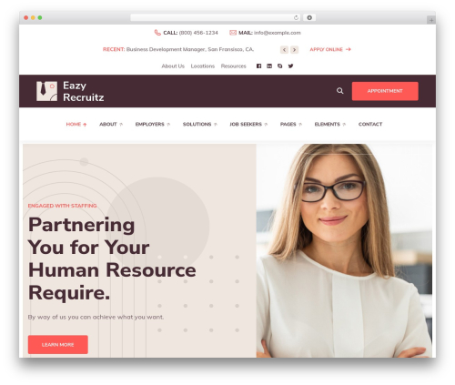Theme WordPress Eazyrecruitz - www.el.commonsupport.com/newwp/eazyrecruitz Theme WordPress Eazyrecruitz - www.el.commonsupport.com/newwp/eazyrecruitz