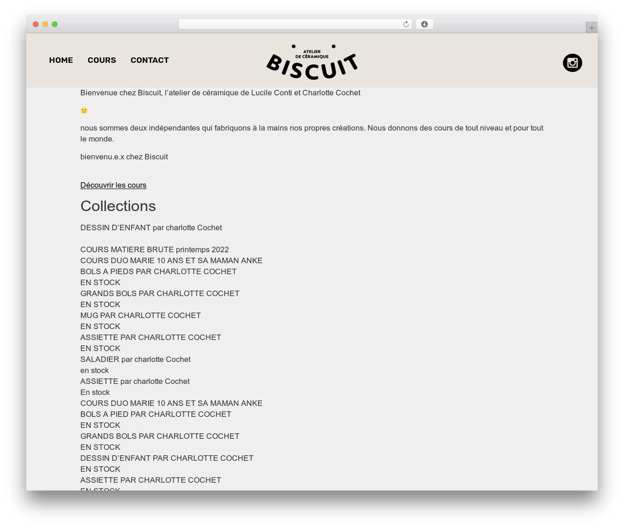 WordPress theme Hello Elementor - atelier-biscuit.ch
