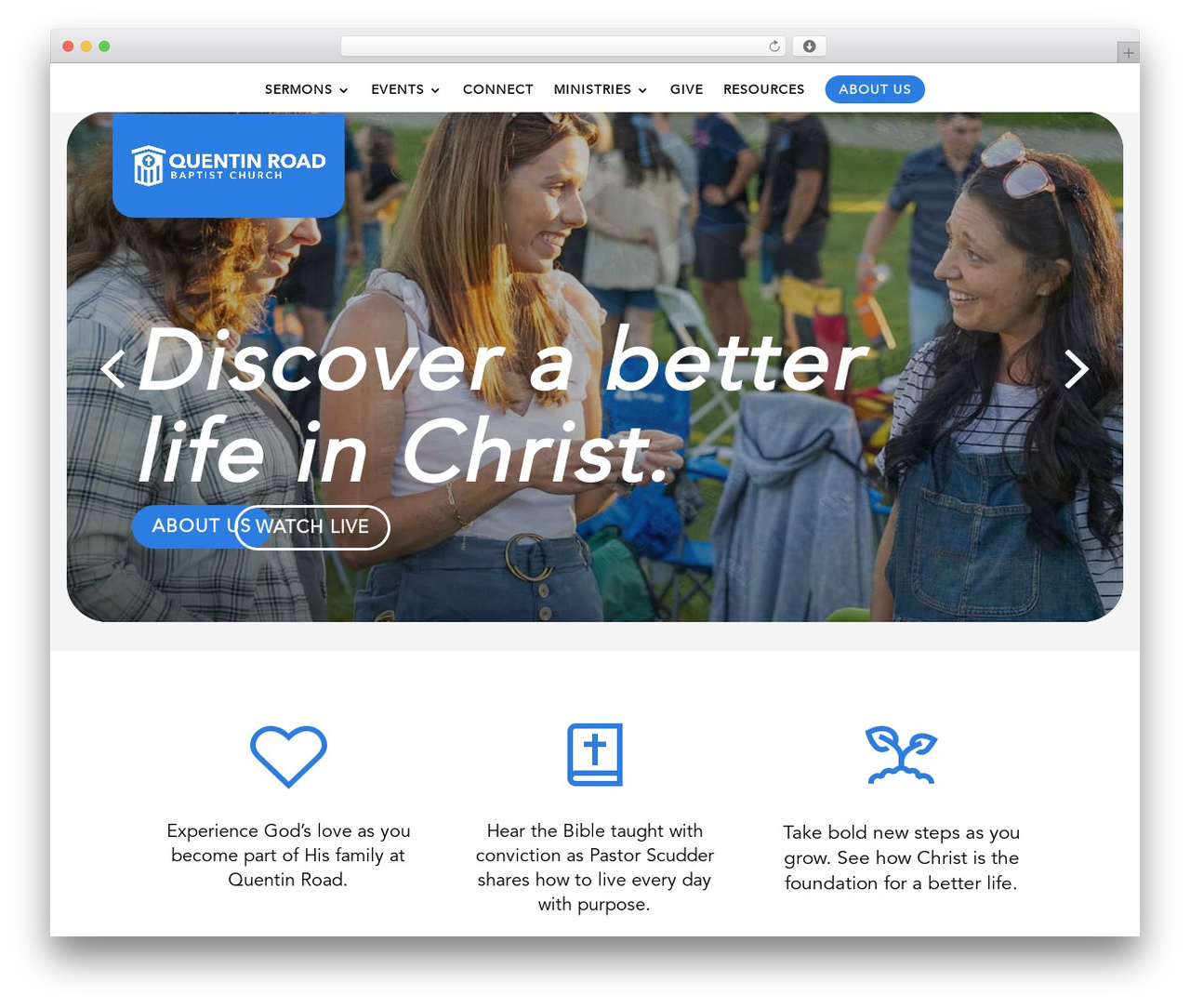 Divi WordPress theme - quentinroad.org