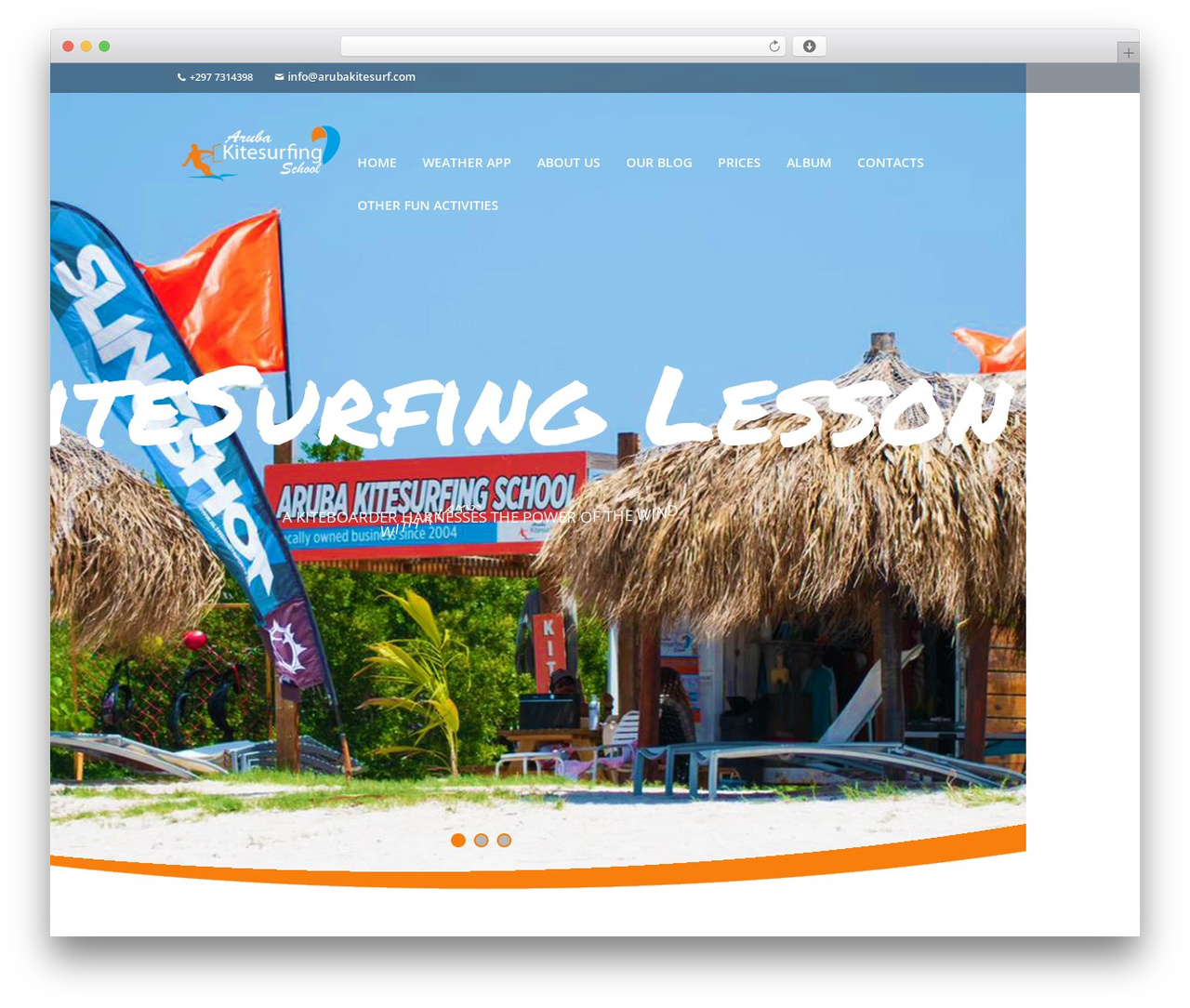 Malta theme WordPress - arubakitesurf.com