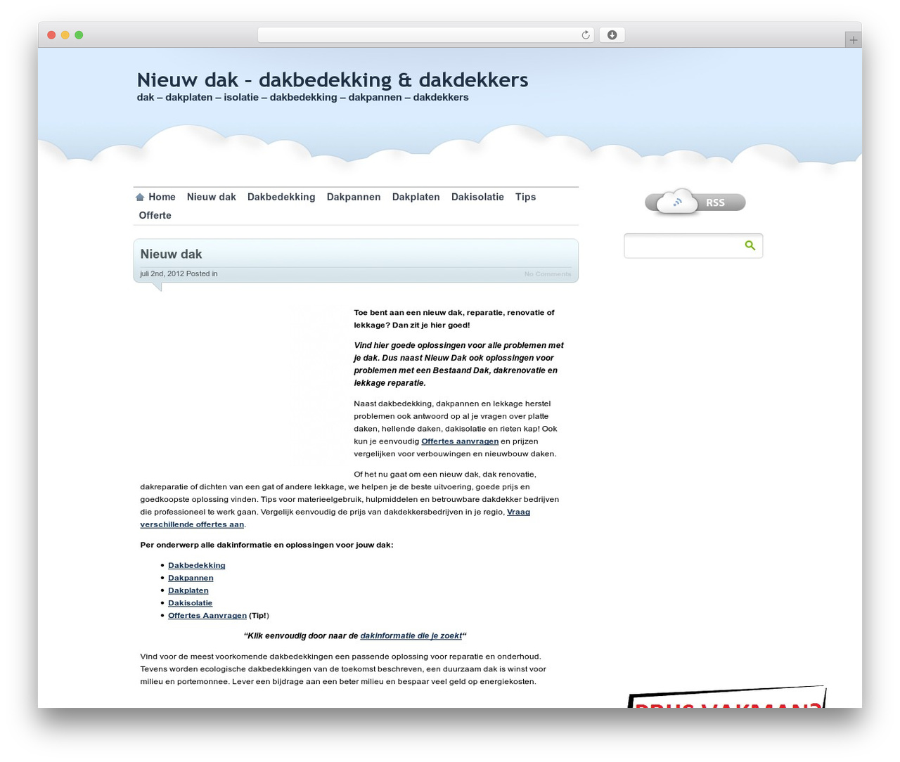 proClouds theme WordPress - nieuwdak.nl proClouds theme WordPress - nieuwdak.nl