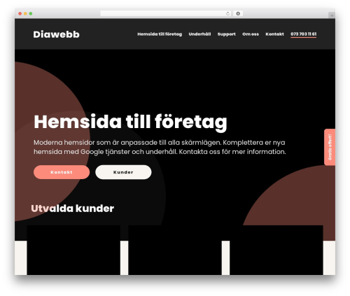 WordPress website theme diawebb_theme - www.diawebb.nu