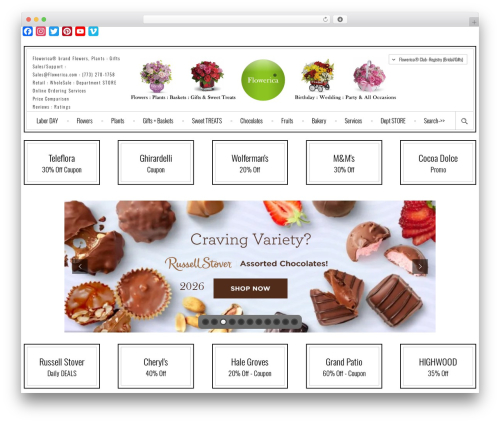 Barberry WordPress theme - flowerica.com