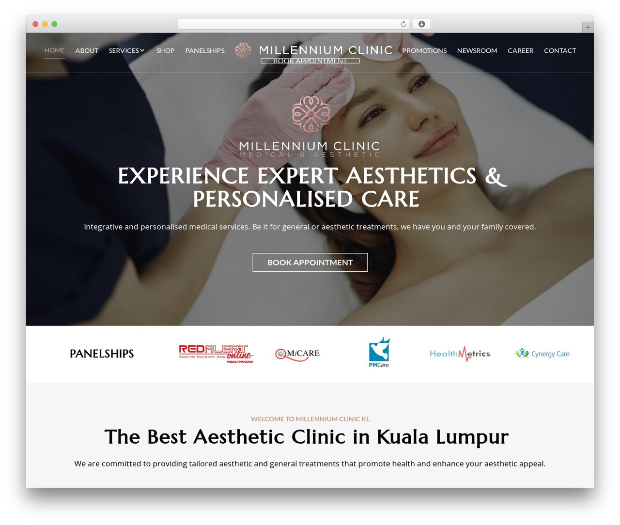 Divi WordPress theme - www.millenniumclinickl.com