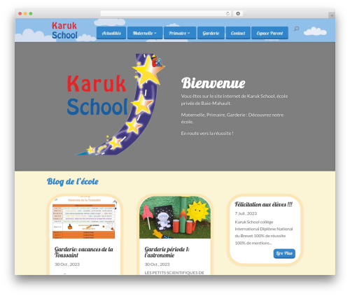 Divi WordPress website theme - karukschool.com