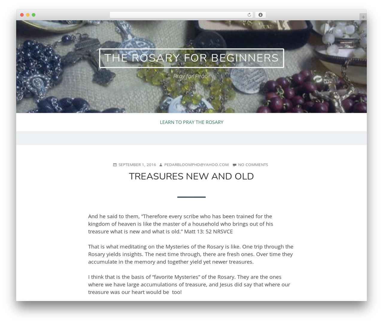 Eemeli WordPress theme - therosaryforbeginners.com