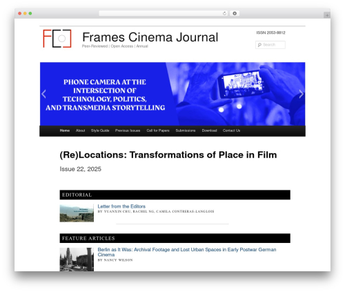 Frames theme WordPress - framescinemajournal.com