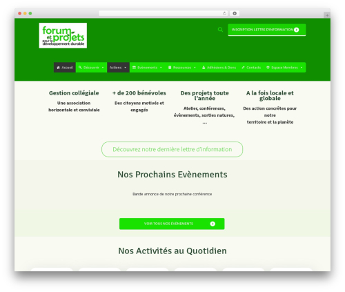GREEN WordPress theme - forumprojetsdd.org