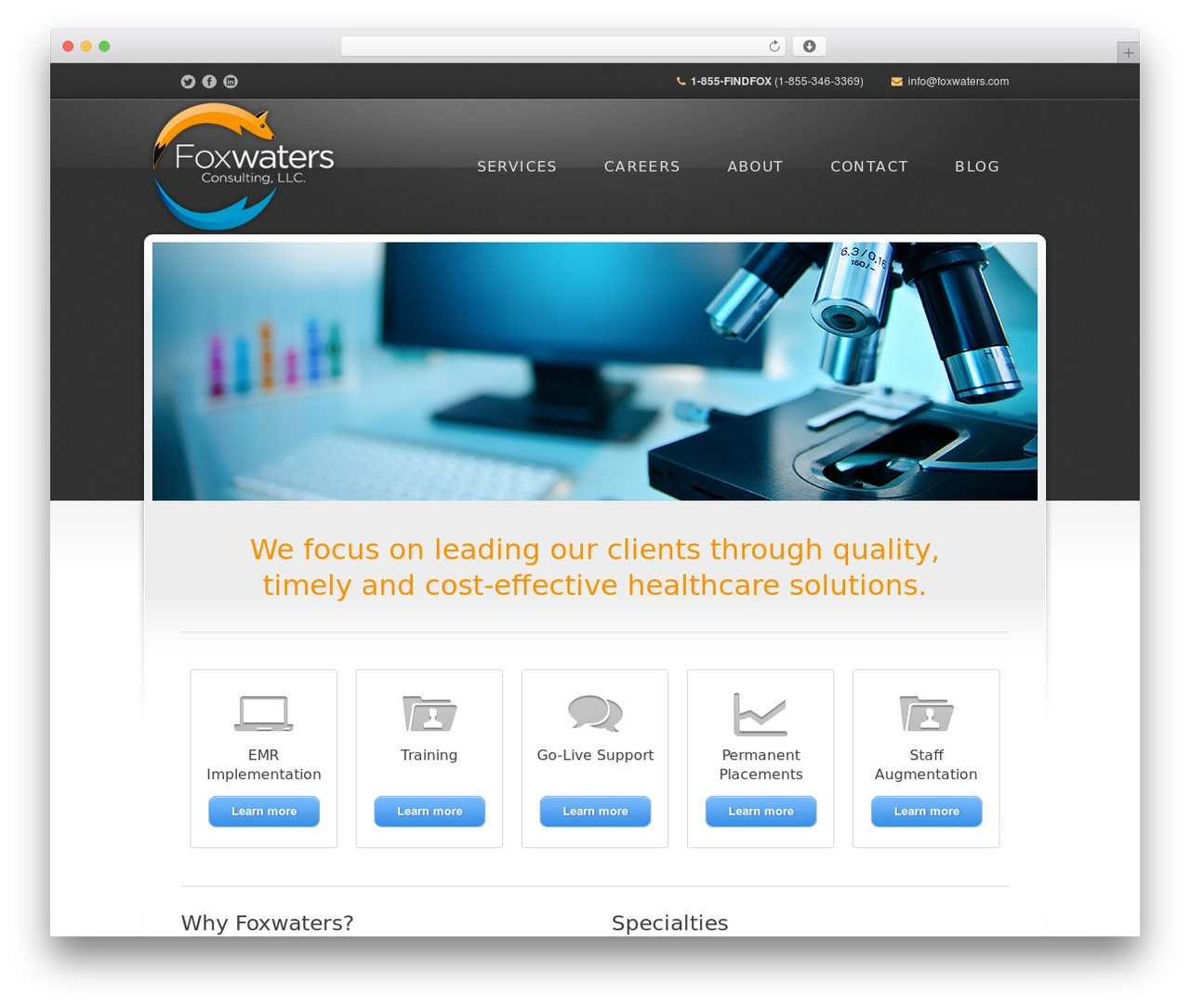Theme WordPress Arcadia - foxwaters.com