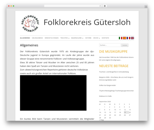 Tiny Forge WordPress page theme - folklorekreis.de