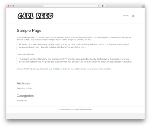 WordPress theme Beaver Builder Theme - carlreed.co.uk