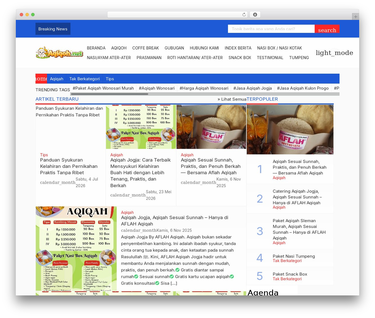 WordPress theme Warta - aqiqoh.net