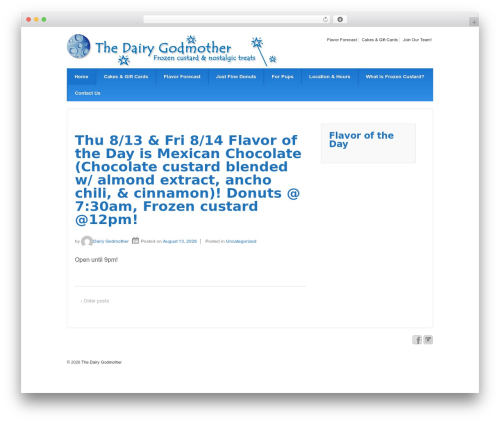 WP theme Responsive Pro - thedairygodmother.com