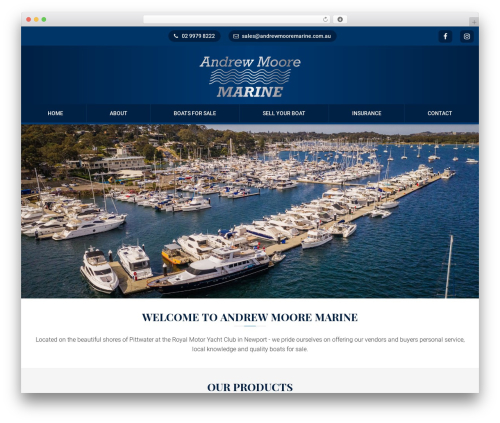 Default Responsive Boat Deck WordPress theme - andrewmooremarine.com.au