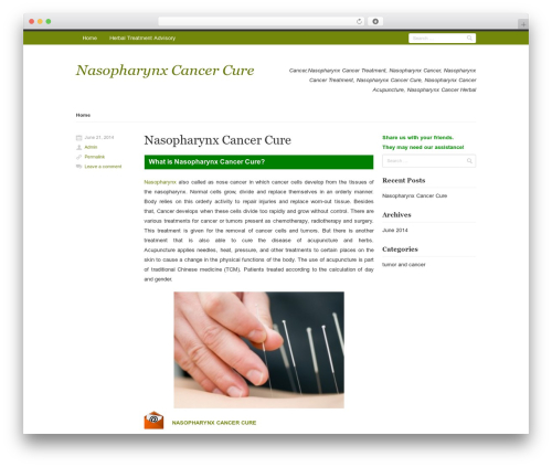 Rumput Hijau WordPress page theme - nasopharynx-cancer-cure.herbal-treatment-advisory.com