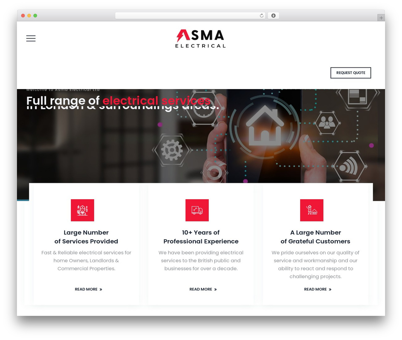 WordPress theme Boldman - asmaelectrical.co.uk