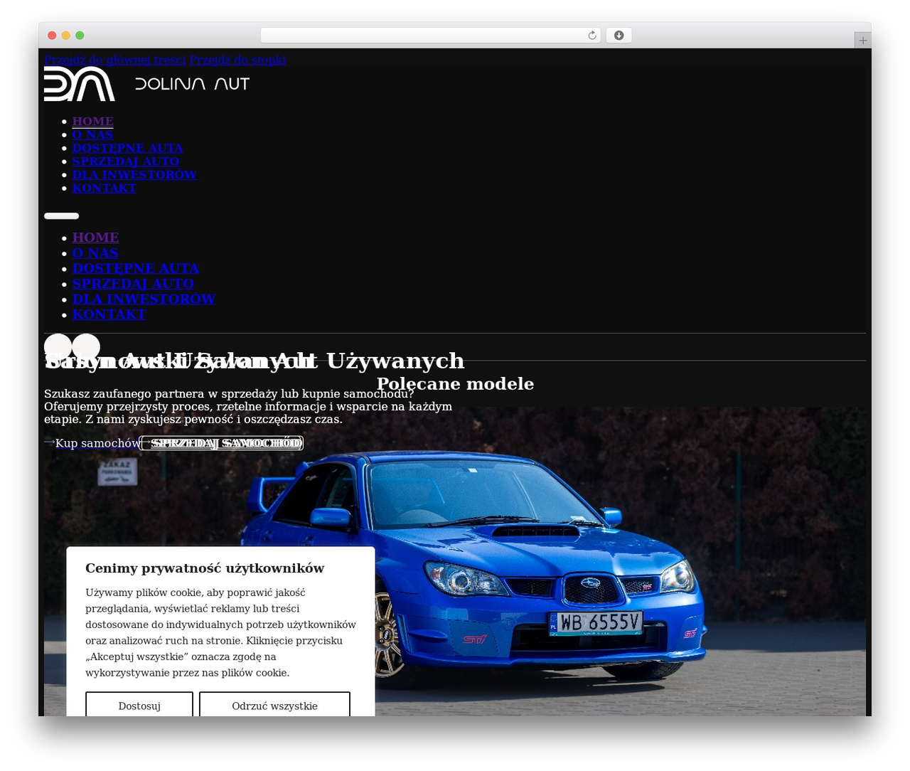 Bricks WordPress theme - dolina-aut.pl