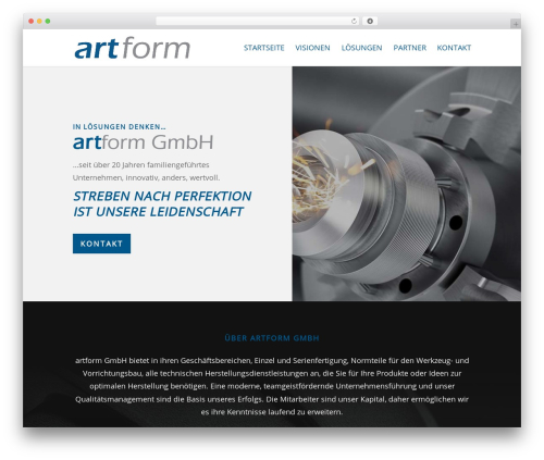 Divi WordPress theme - artform.de