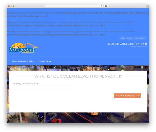 WordPress theme Realty Themkiller.com - obvalue.com