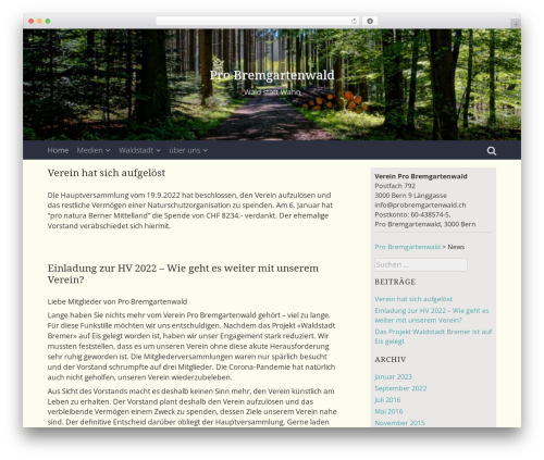 Accent theme WordPress - probremgartenwald.ch