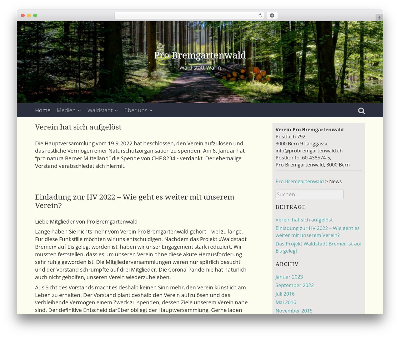 Accent theme WordPress - probremgartenwald.ch