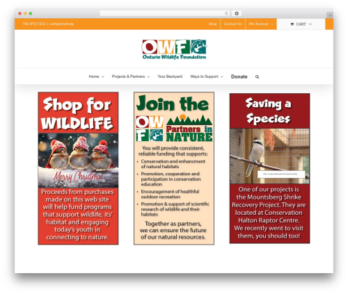 Avada WordPress theme - ontwf.org