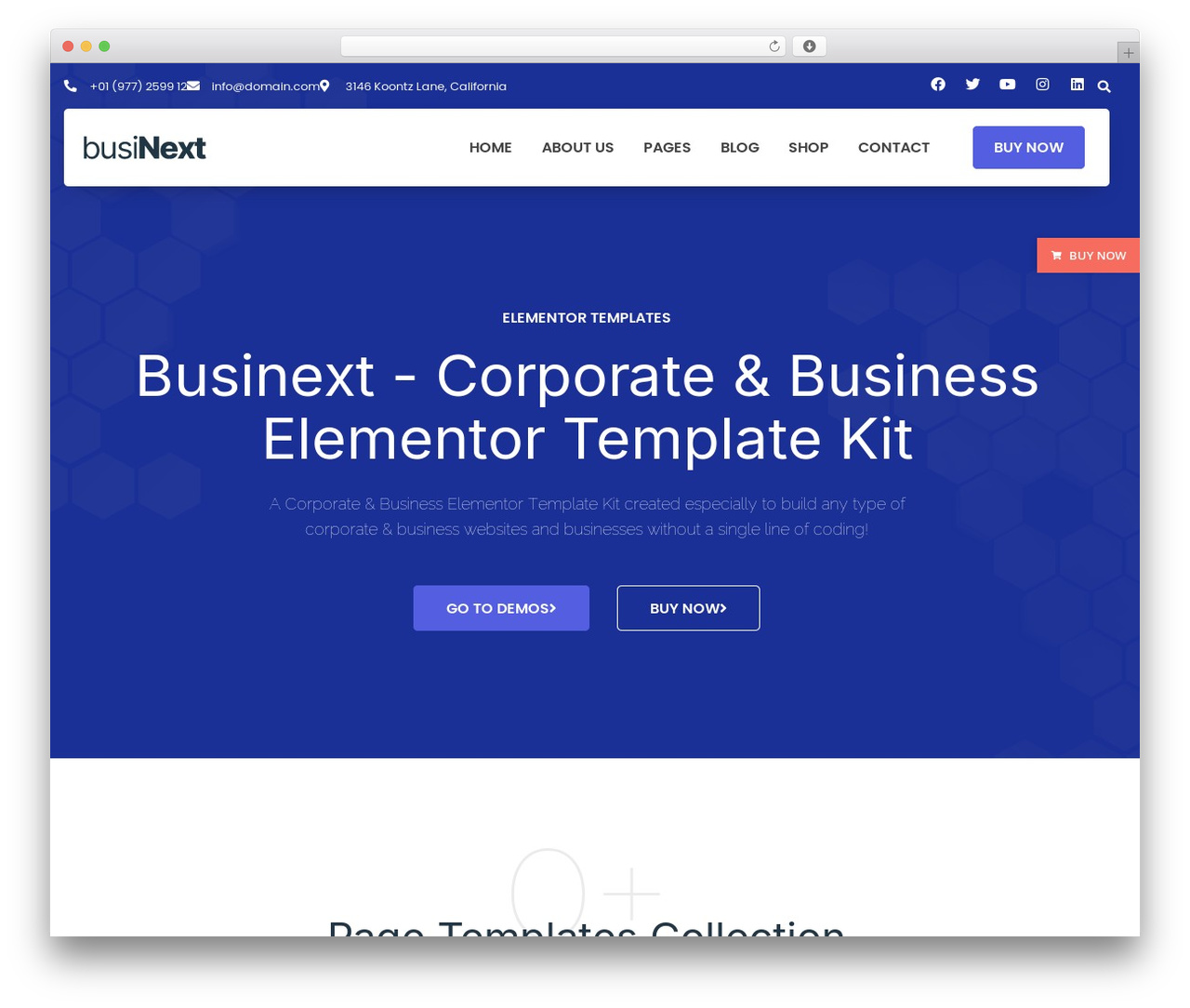 Hello Elementor theme WordPress - demo.bosathemes.com/businext