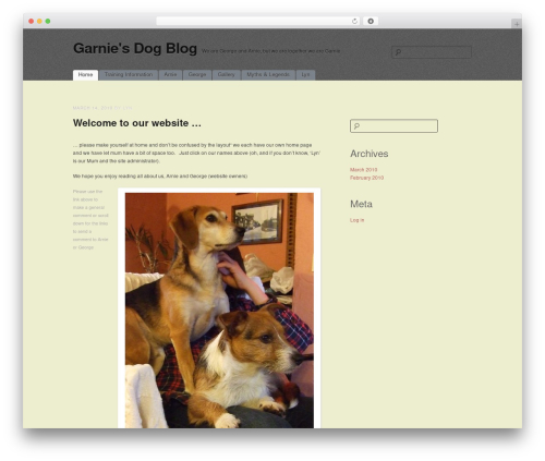 WordPress theme simpleX - garniesdogblog.com