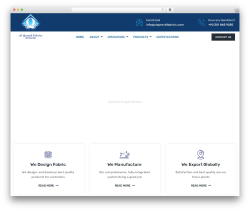 Fablio theme WordPress - alqureshfabrics.com