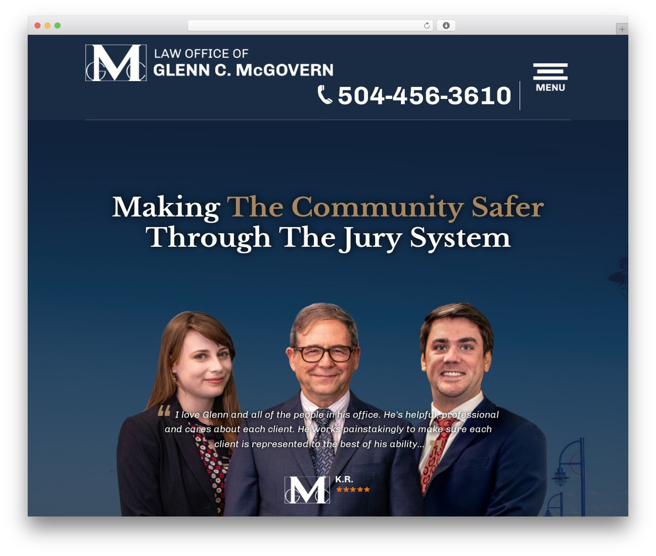 Genesis WordPress theme - glennmcgovern.com