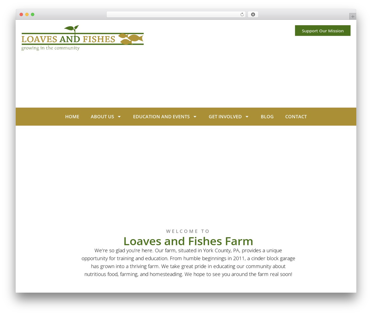 Hello Elementor WordPress theme - loavesandfishesfarms.org
