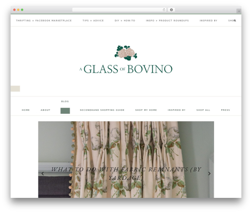 Mia WordPress theme - aglassofbovino.com