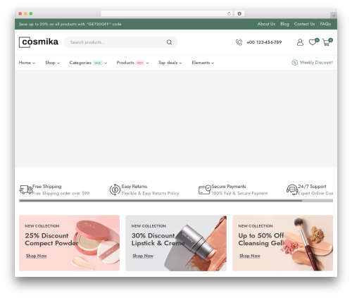 Templatemela plugin cosmika WordPress plugin - wordpressthemes.live/WCG10/WCM231_cosmika/cosmetic03