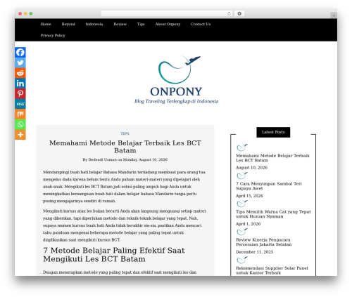 WordPress theme Writee - onpony.com WordPress theme Writee - onpony.com