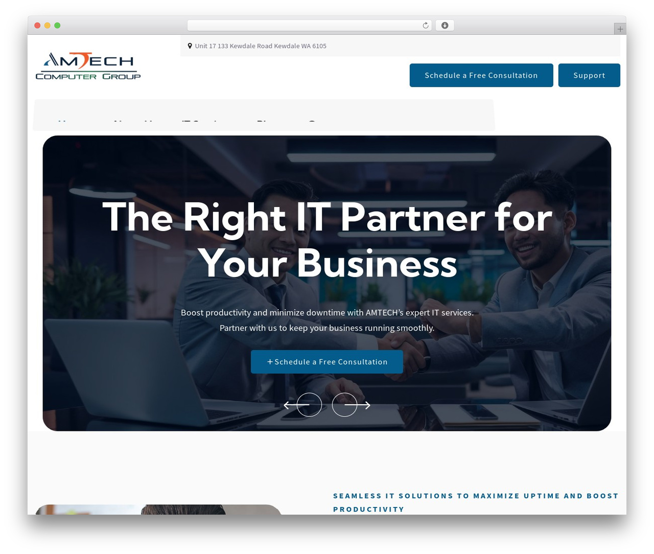 WordPress theme Techmos - amtech.net.au