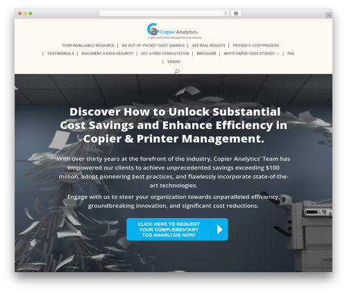 WordPress website theme Copier Analytics - copieranalytics.com