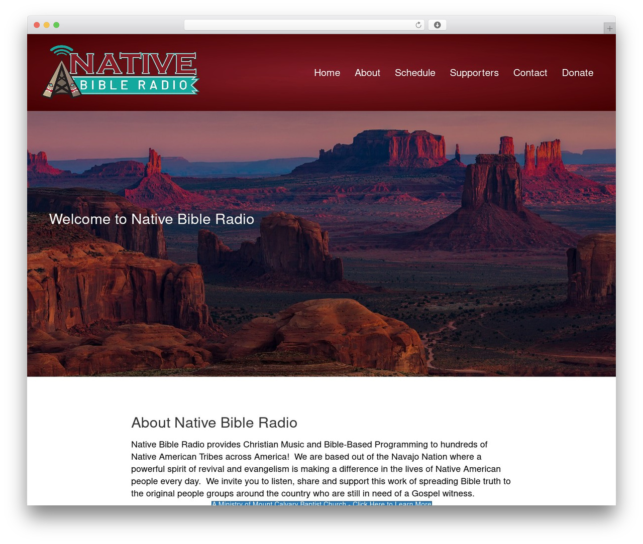 Beaver Builder Theme WordPress theme - nativebibleradio.com