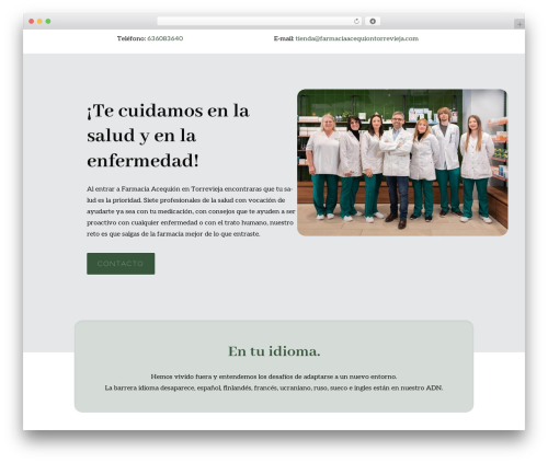 Constructor theme WordPress - farmaciaacequiontorrevieja.com