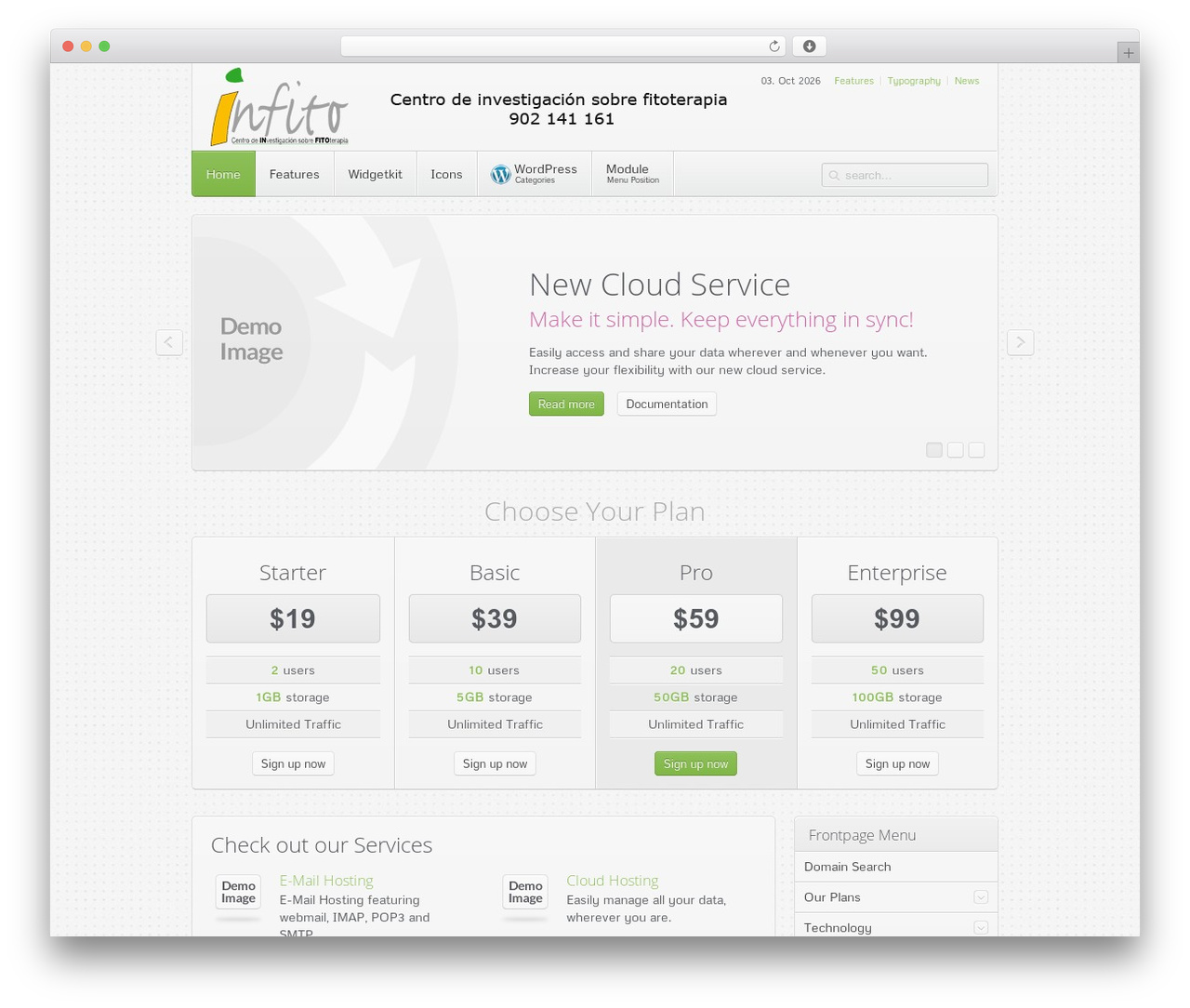 WordPress theme Sync - infito.com
