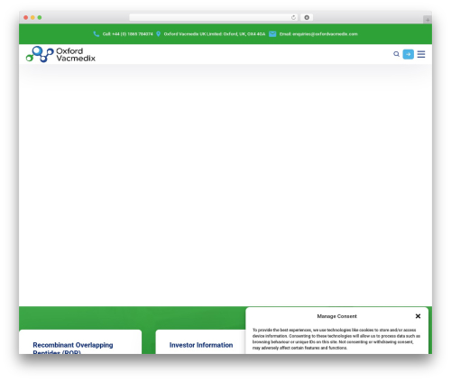 Chemlabs WordPress theme - oxfordvacmedix.com