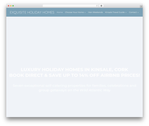 Kadence theme WordPress - exquisiteholidayhomes.com